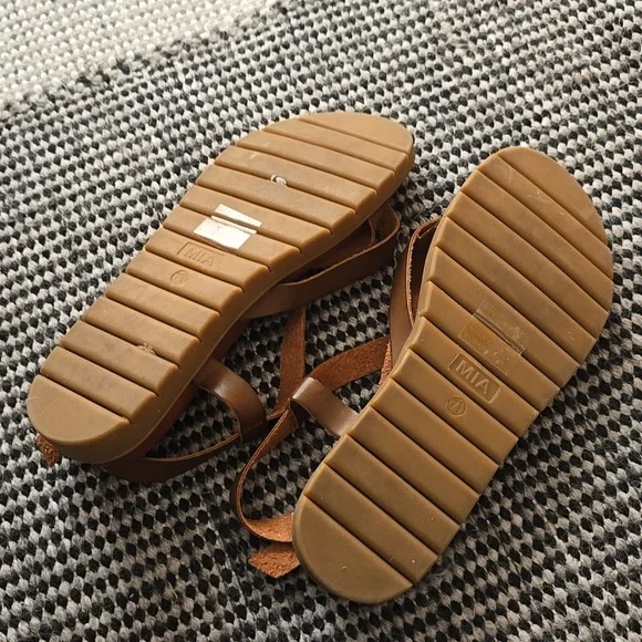 MIA Brown Strappy Casual Sandals, 7.5, Comfortable, VGUC, Brown Casual Neutral - Picture 8 of 10